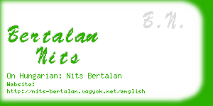 bertalan nits business card